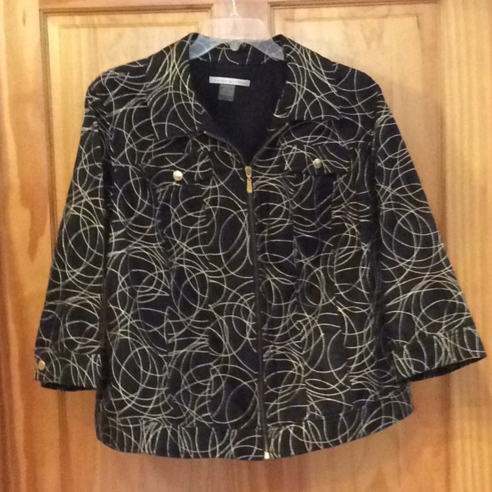 Peter Nygard black and gold jacket 18 W